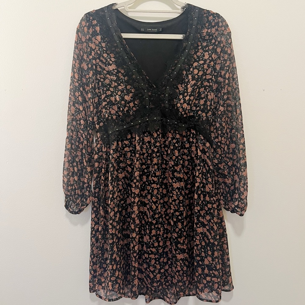 Zara Longsleeve V-Neck Mini Dress